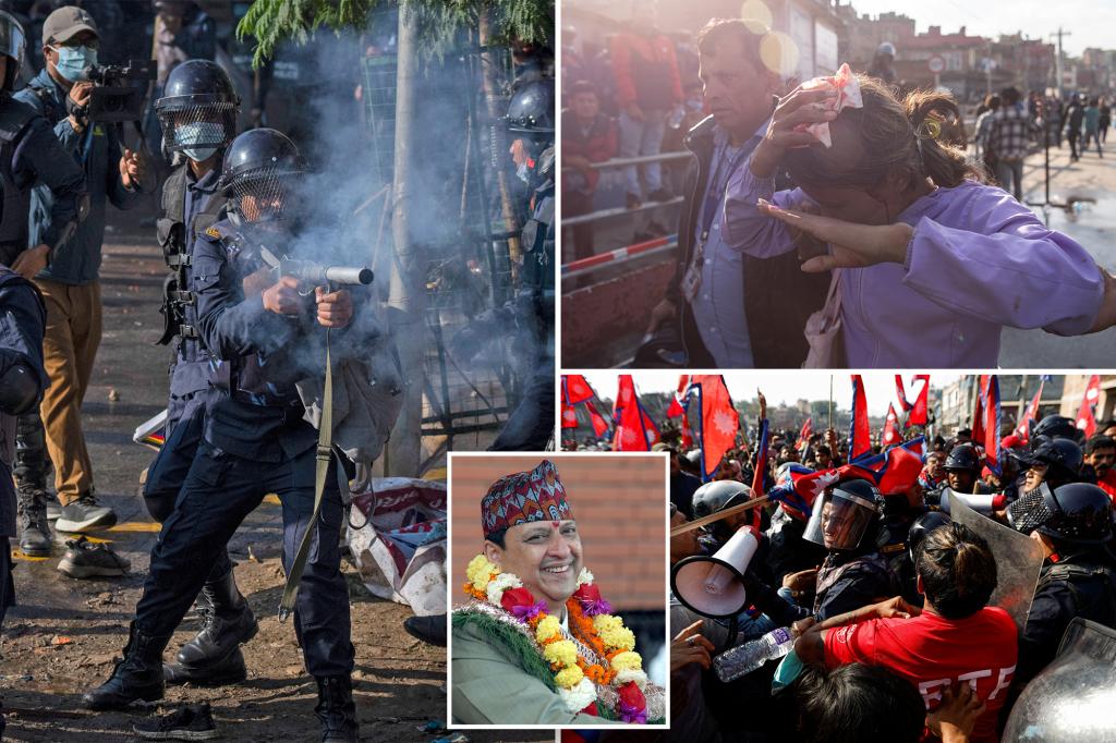 Tens of thousands of protesters demanding a restoration of Nepalâs monarchy clash with police